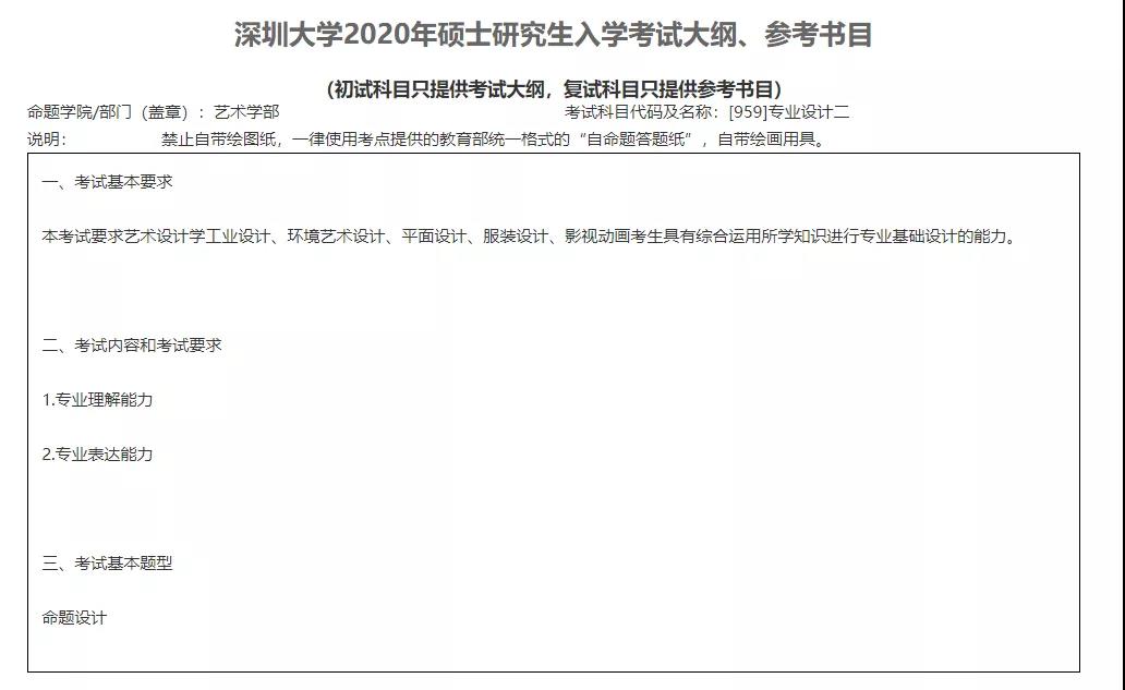 66深圳大学2020年959专业设计二考试大纲.jpg