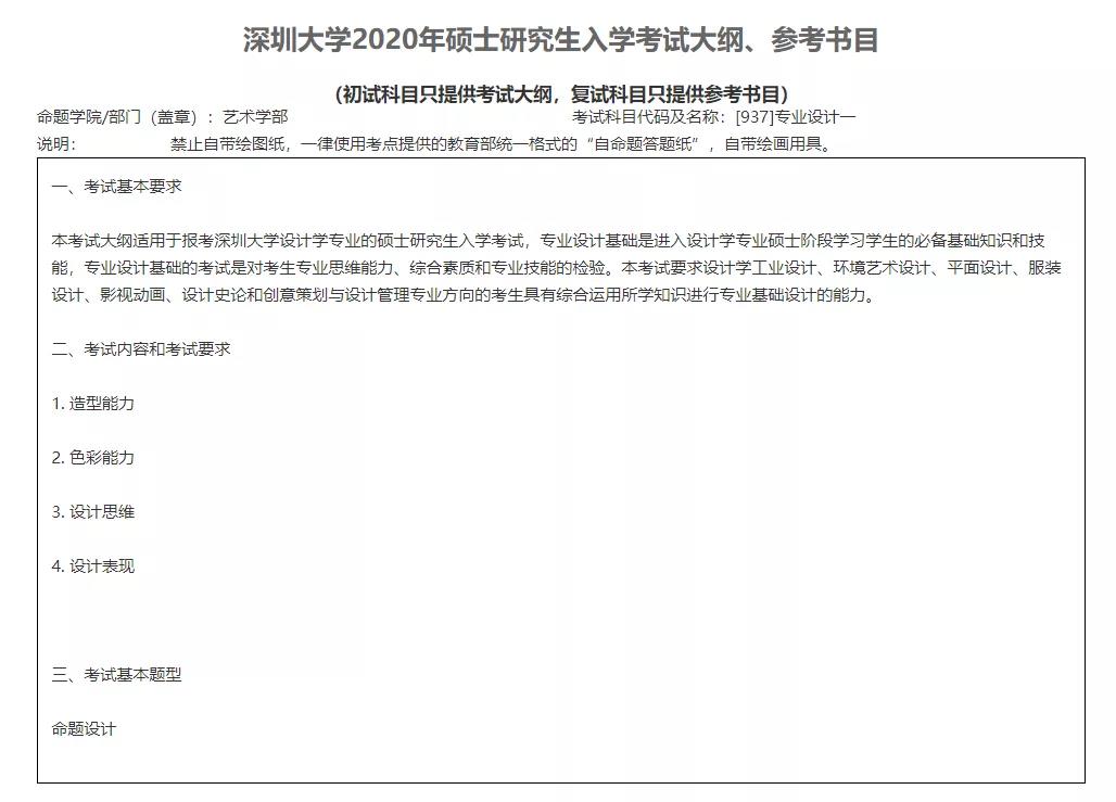 65深圳大学2020年937专业设计一考试大纲.jpg