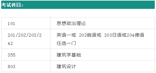 43同济大学建筑学（专业学位）专业初试考试科目.png